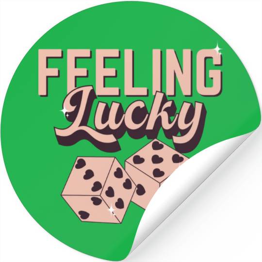 Feeling Lucky Retro Valentine 1 Stickers
