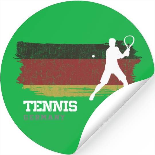 Tennis Germany Flag Team Tennis Player Tennis Stickers