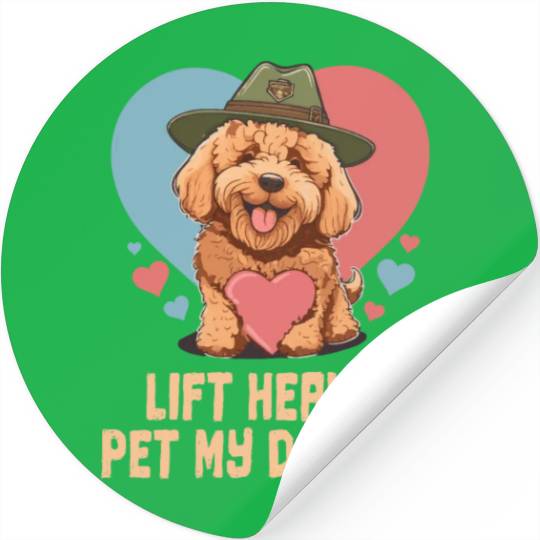 Lift Heavy Pet My Doodle Goldendoodle Dog Dad Stickers