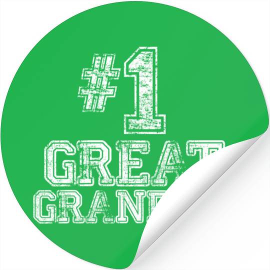1 Great Grandma Number One Stickers