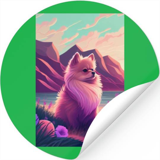Pomeranian Nature Stickers