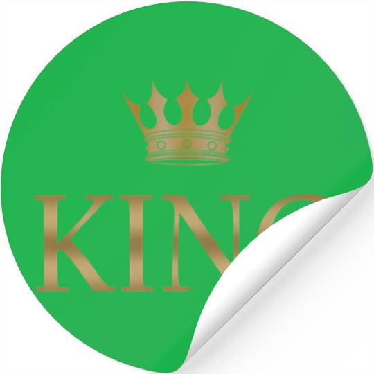 King Gold Crown Stickers