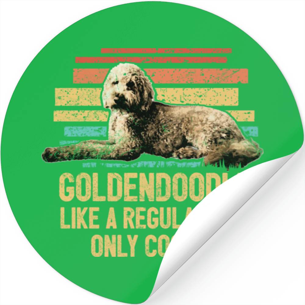 Goldendoodle Like A Regular Dog Only Cooler Dog Stickers