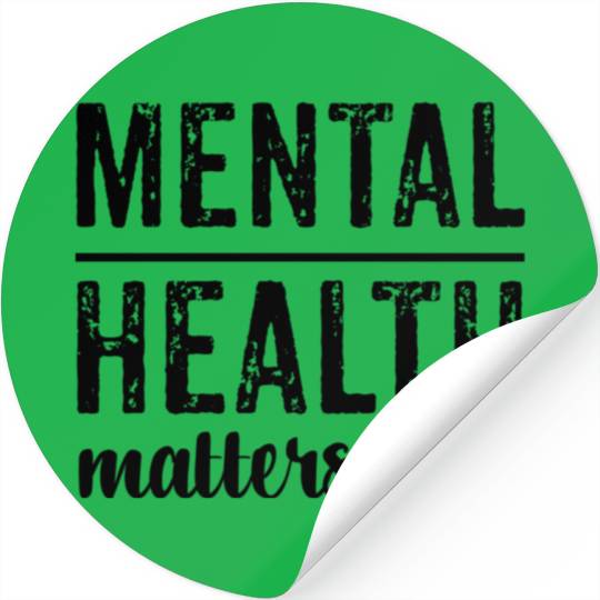 Mental Health Matters Wear Green Stickers