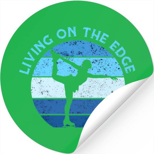 Living On The Edge Figure Skating Stickers