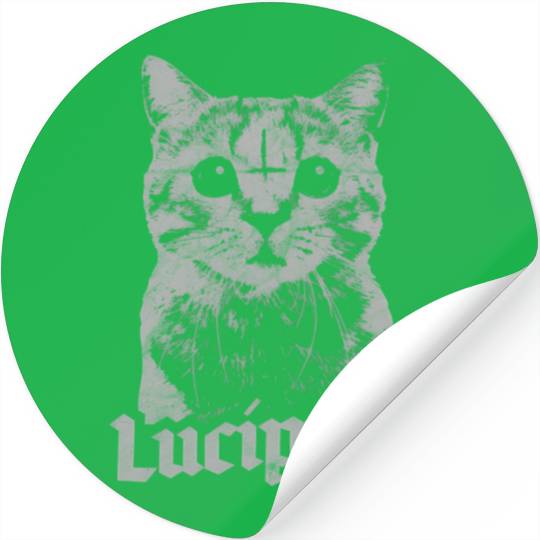 Lucifer Occult Satanic Cat Lucipurr Antichrist Bap Stickers