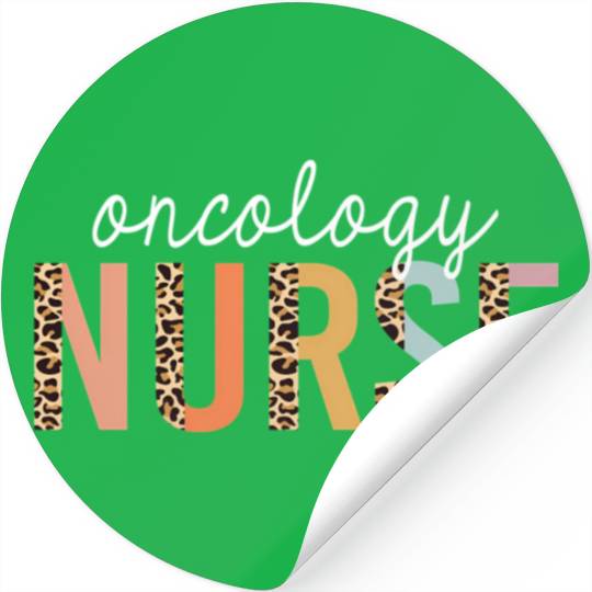 Oncology Nurse Leopard Print Nursing School Stickers