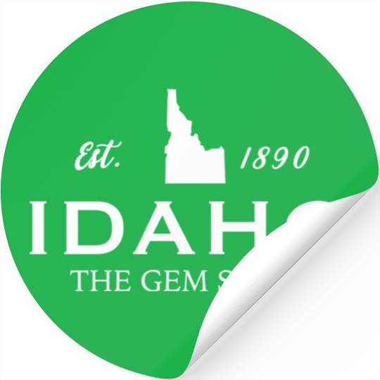 Idaho Est 1890 The Gem State Us Stickers