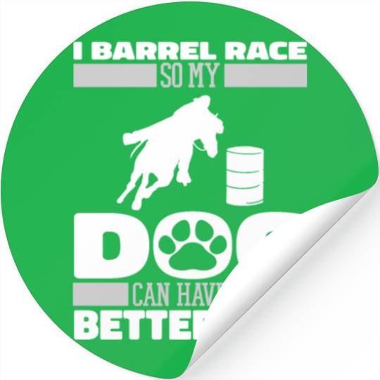 Horse Barrel Racing Dog Stickers