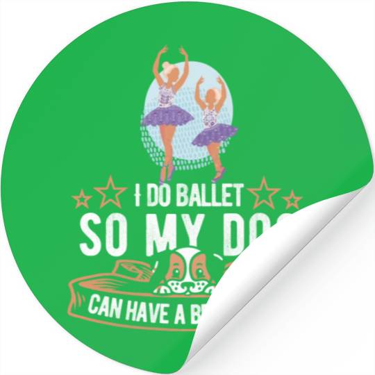 Ballet Ballerina Dog Stickers