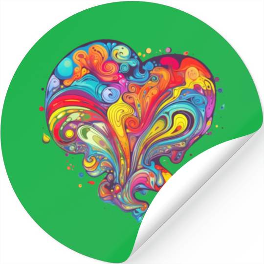 Psychedelic Love Stickers