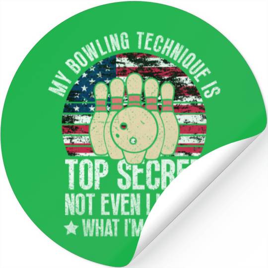 Vintage 4th of July Bowling Stickers