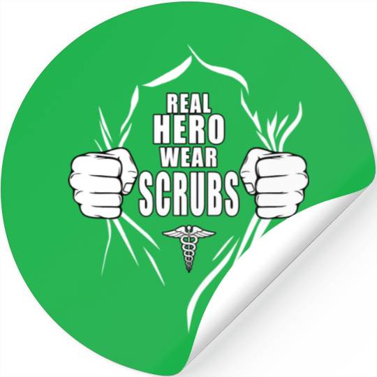 Womens Real Hero Wear Scrubs Cna Nurse Mothers Day Stickers