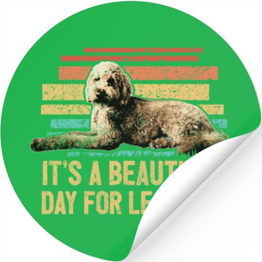 Beautiful Day For Learning Goldendoodle Dog Retro Stickers