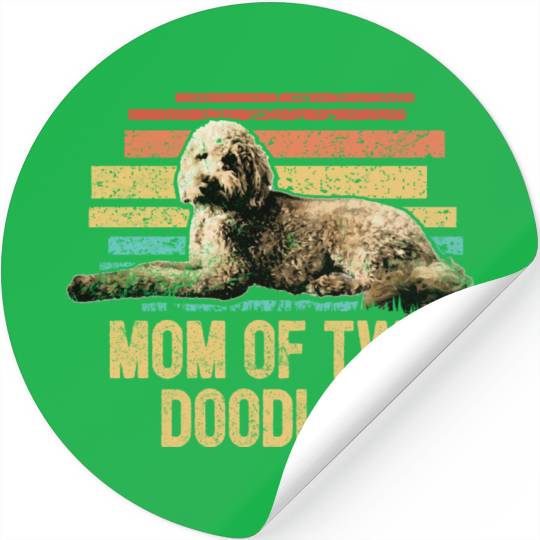 Mom Of Two Doodles Goldendoodle Dog Mom Doodle Stickers