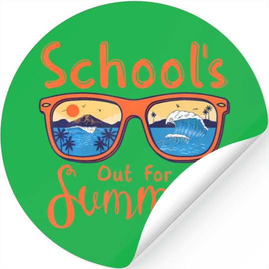 Substitute Teacher Life Hello Summer Tie Dye Summe Stickers