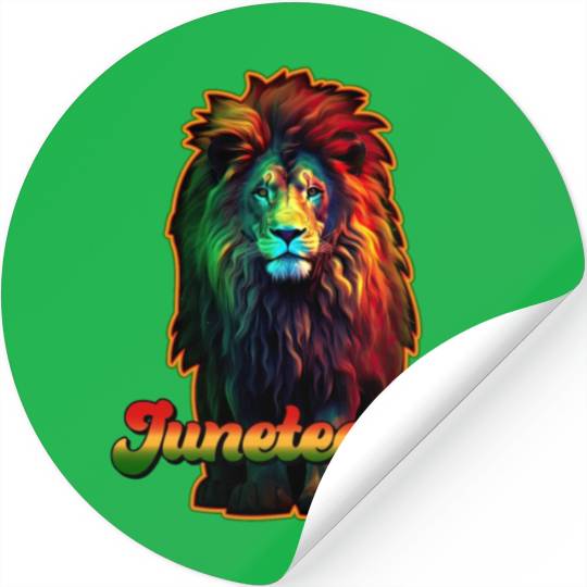 Juneteenth Lion Stickers