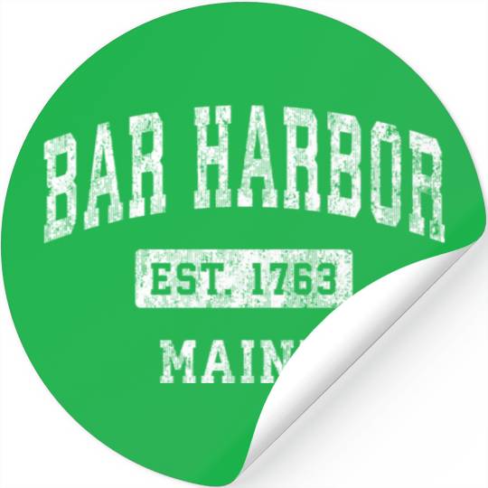 Bar Harbor Maine Me Established Sports Stickers