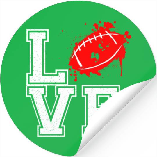 I Love Football Stickers