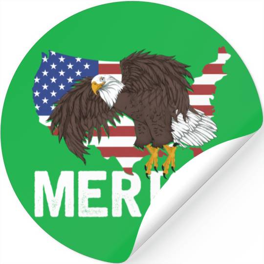 Us Flag Merica Pride Patriot Proud American Bald Stickers