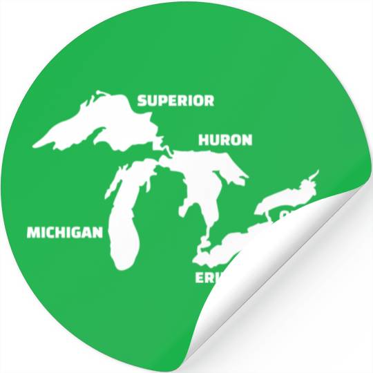 Great Lakes Map Stickers