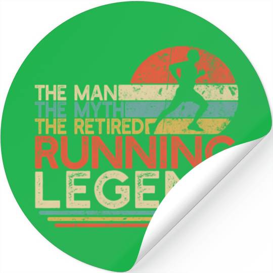 Runner Retirement Myth Retired Running Legend Stickers