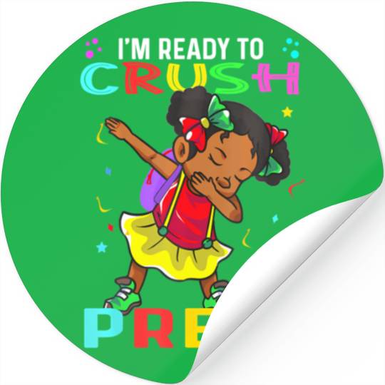 pre k hello pre-k first day back to school Melanin Stickers