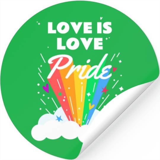 Love is Love Gay LGBTQ Flag Gay Lesbian Pride Stickers