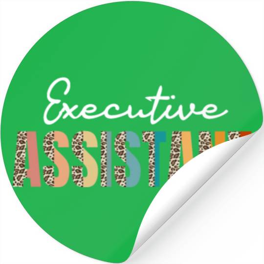 Executive Assistant Leopard Pattern Stickers