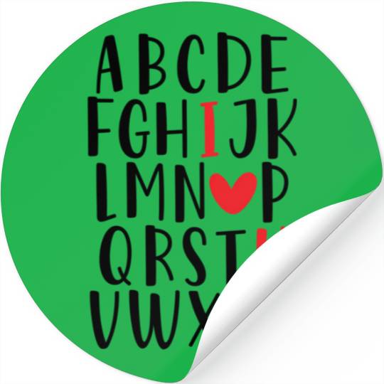 Abc Alphabet I Love You English Teacher Day Stickers