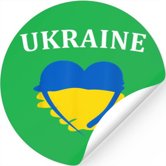 Ukrainian Flag Heart Ukraine Stickers