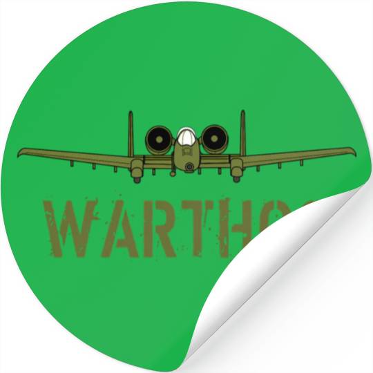 Olive Green A-10 Warthog Art-Usa Military Jets Stickers