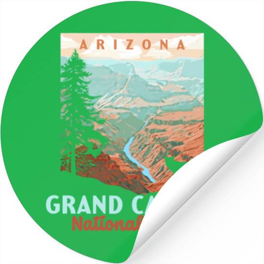 Grand Canyon National Park Arizonna Wpa Style Stickers
