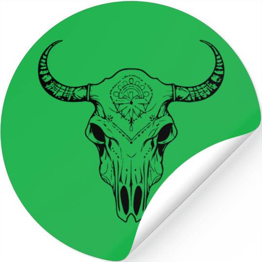 Cow Skull Boho Stickers