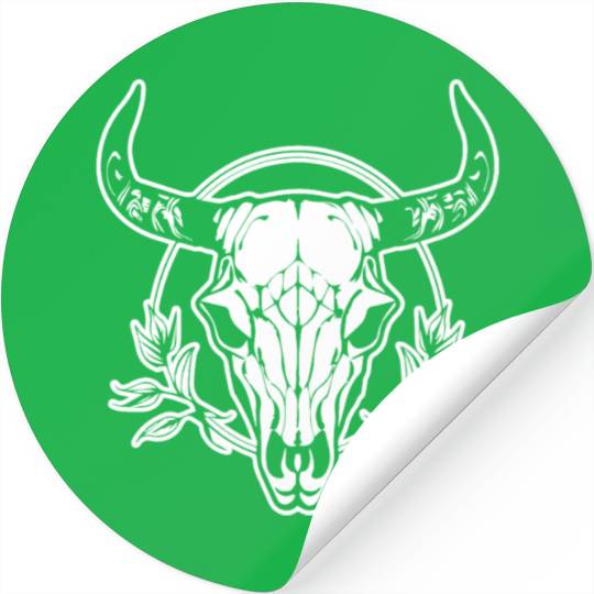 Cow Skull Boho Stickers