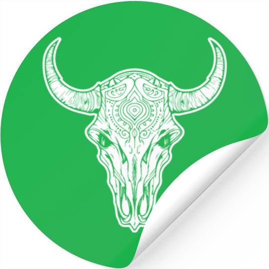 Cow Skull Boho Stickers
