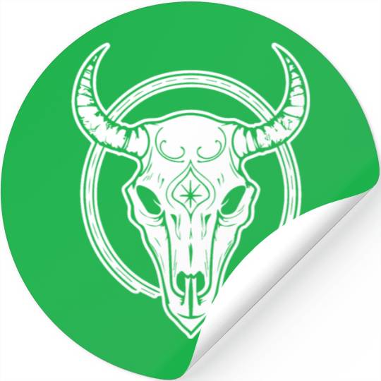 Cow Skull Boho Stickers