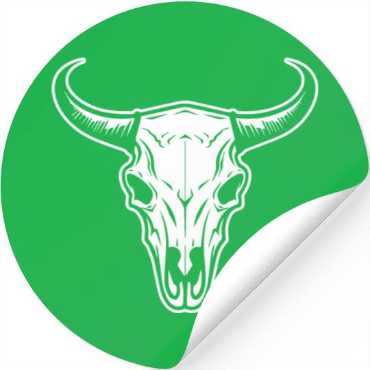 Cow Skull Boho Stickers