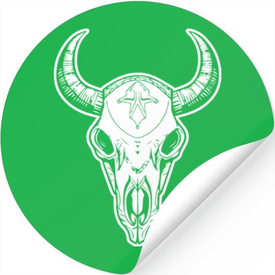 Cow Skull Boho Stickers