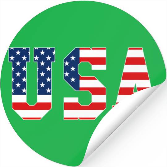 Usa Patriotic American Flag Red White Blue Stickers