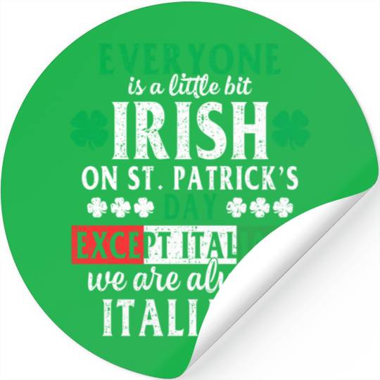 Patric St Patty'S Day Italian Irish Mens Stickers