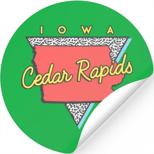 Cedar Rapids Iowa Triangle Ia City Stickers