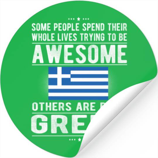Awesome Greek Flag Greece Greek Roots Stickers