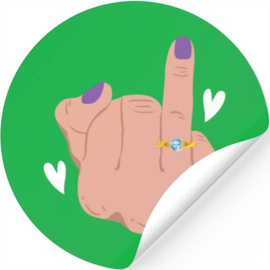 Bride And Groom Wedding Day Marriage Just Married Stickers