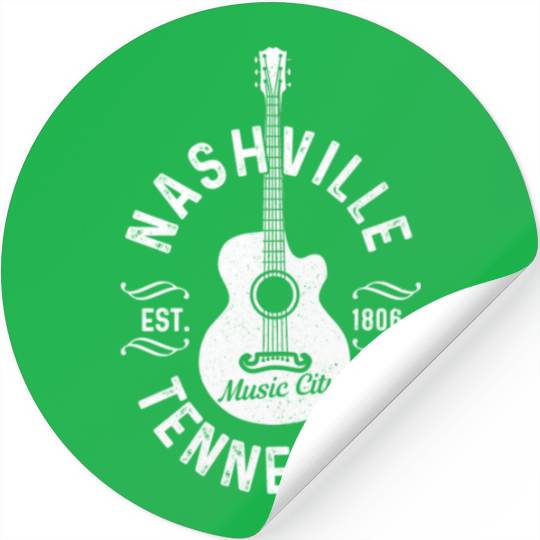 hville Tennessee Guitar Country Music City Stickers