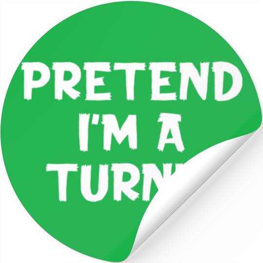 Pretend I'M A Turnip Lazy Halloween Party Stickers