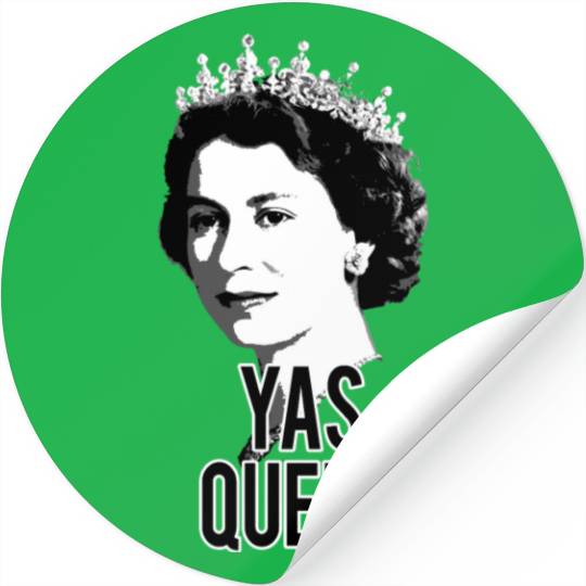 Yas Queen Elizabeth Ii England Meme British Crown Stickers