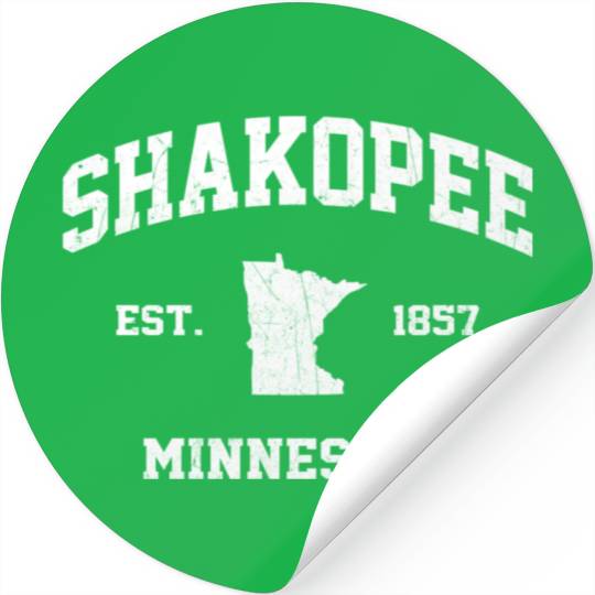 Shakopee Minnesota Mn State Athletic Style Stickers