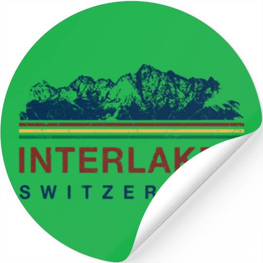 Switzerland Interlaken Swiss Mountain Climbing Stickers