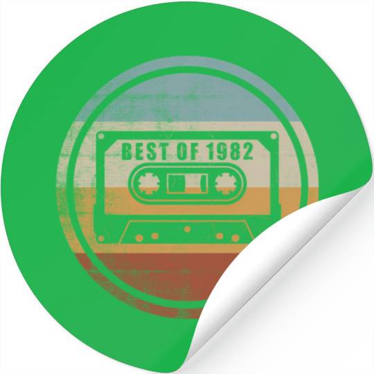 40 Best Of 1982 Cassette Tape Stickers